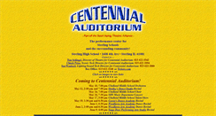 Desktop Screenshot of centennialauditorium.org